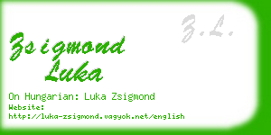 zsigmond luka business card